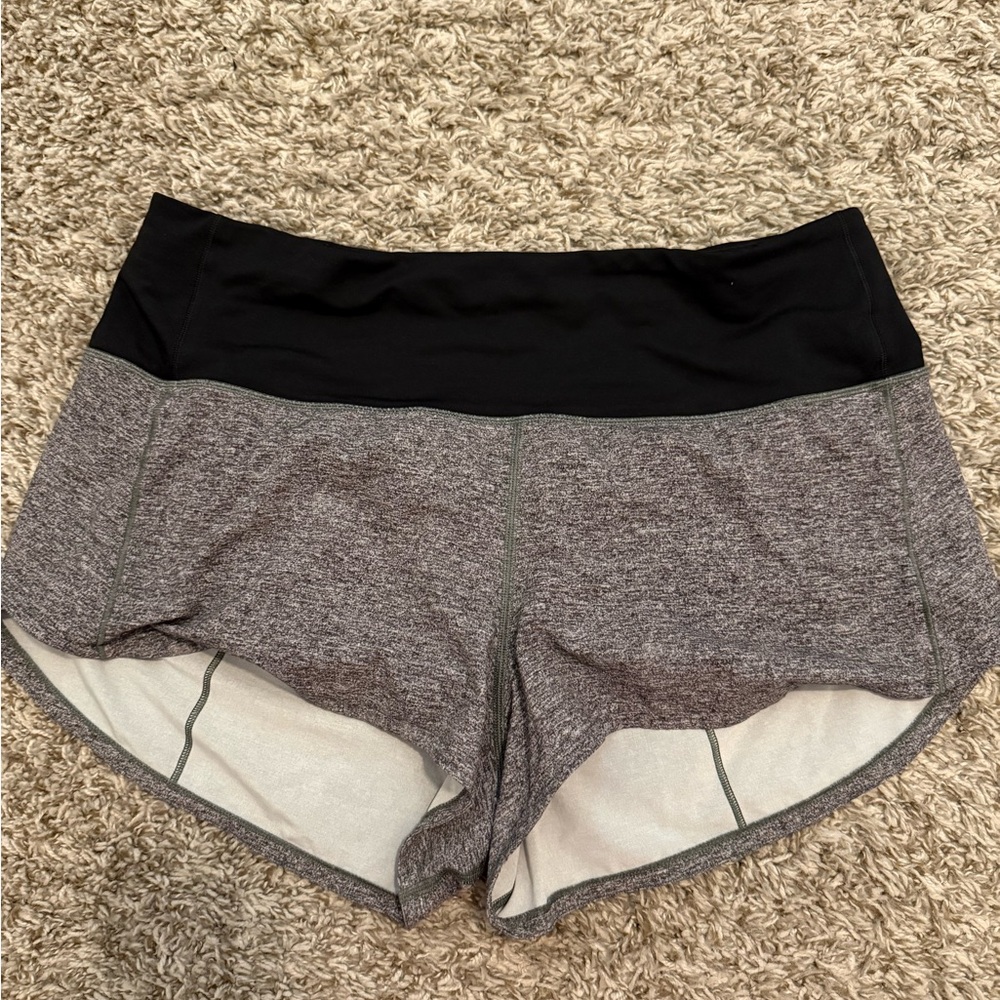 Women's Black and Gray lululemon shorts